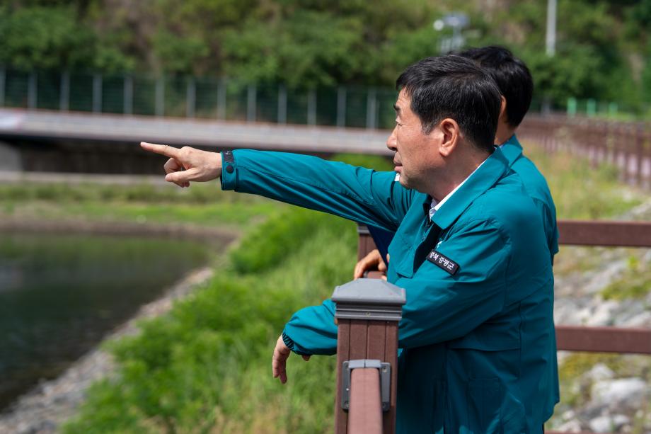 이재영 증평군수, 우기대비 저수지 안전 점검