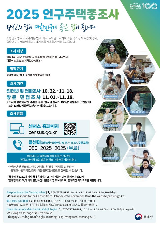 증평군, 2025 인구주택총조사 실시